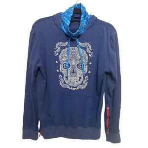 Iay Guey Skull Hoodie With Kangaroo Pockets Men's Size‎ M